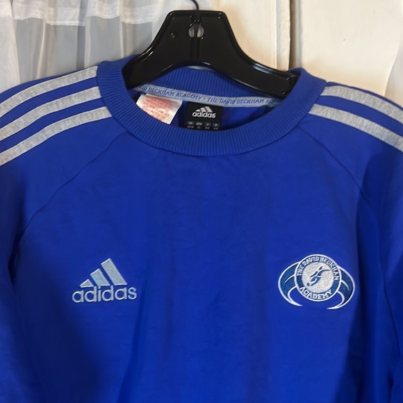 Adidas David Beckham Academy Pullover Crewneck Sweatshirt Men’s X-Large Blue XL